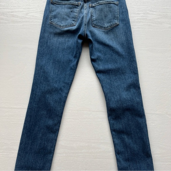 Frame Le Beau Ankle Straight Leg Boyfriend Jeans Womens 23 Cleo Rips Wash - Picture 13 of 16